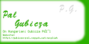 pal gubicza business card